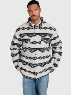 Kevionnet Men Fleece Jacket | Soft Grey