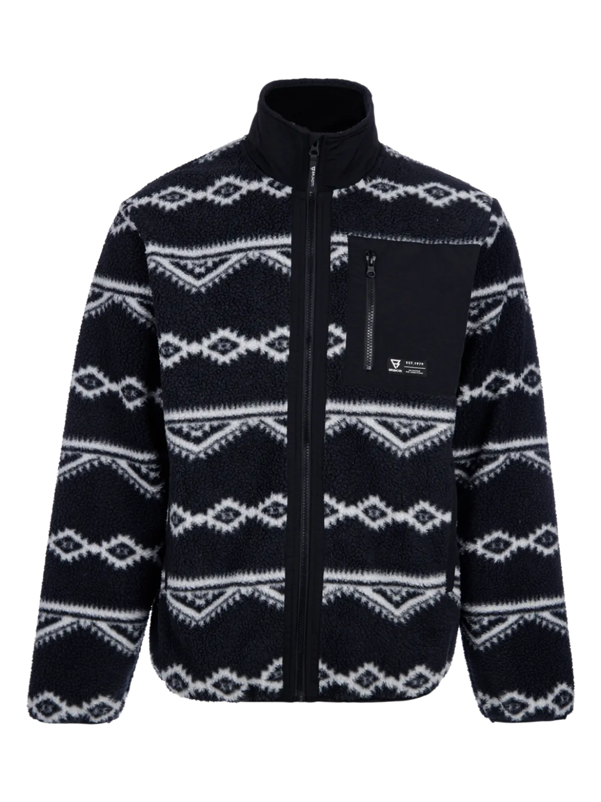 Kevio-Zip Men Urban Fleece | Black