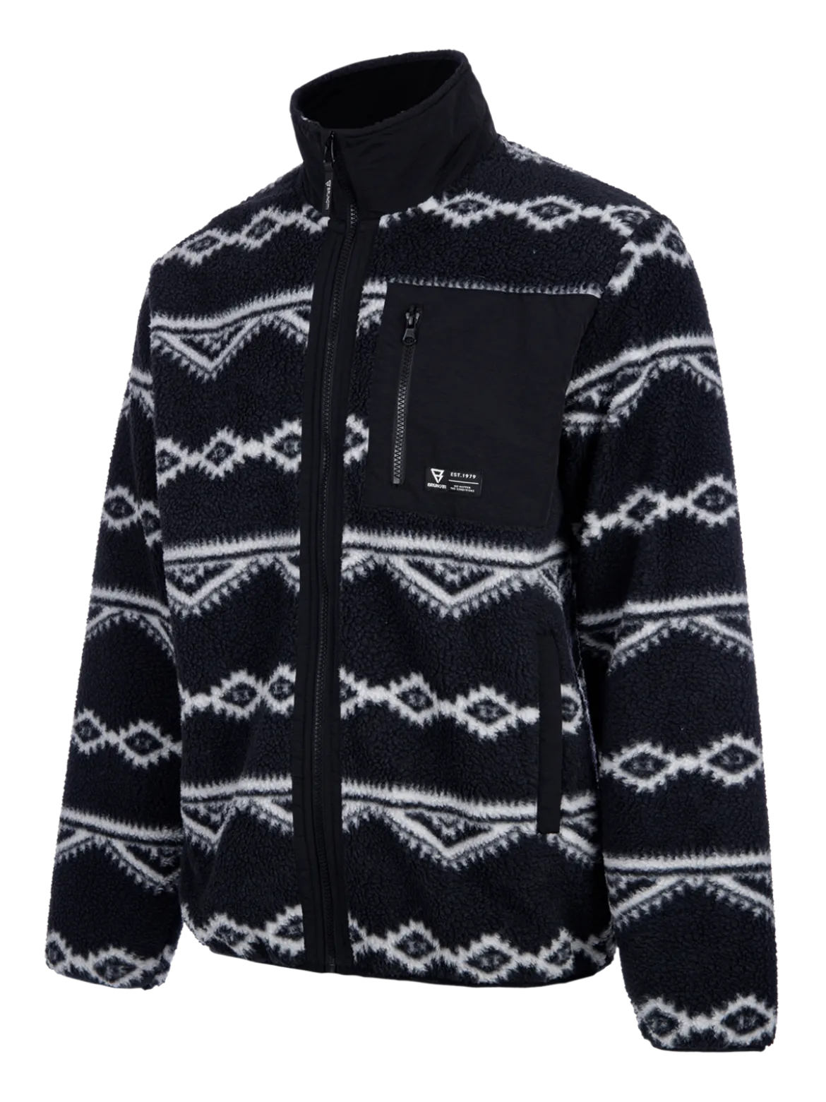 Kevio-Zip Men Urban Fleece | Black