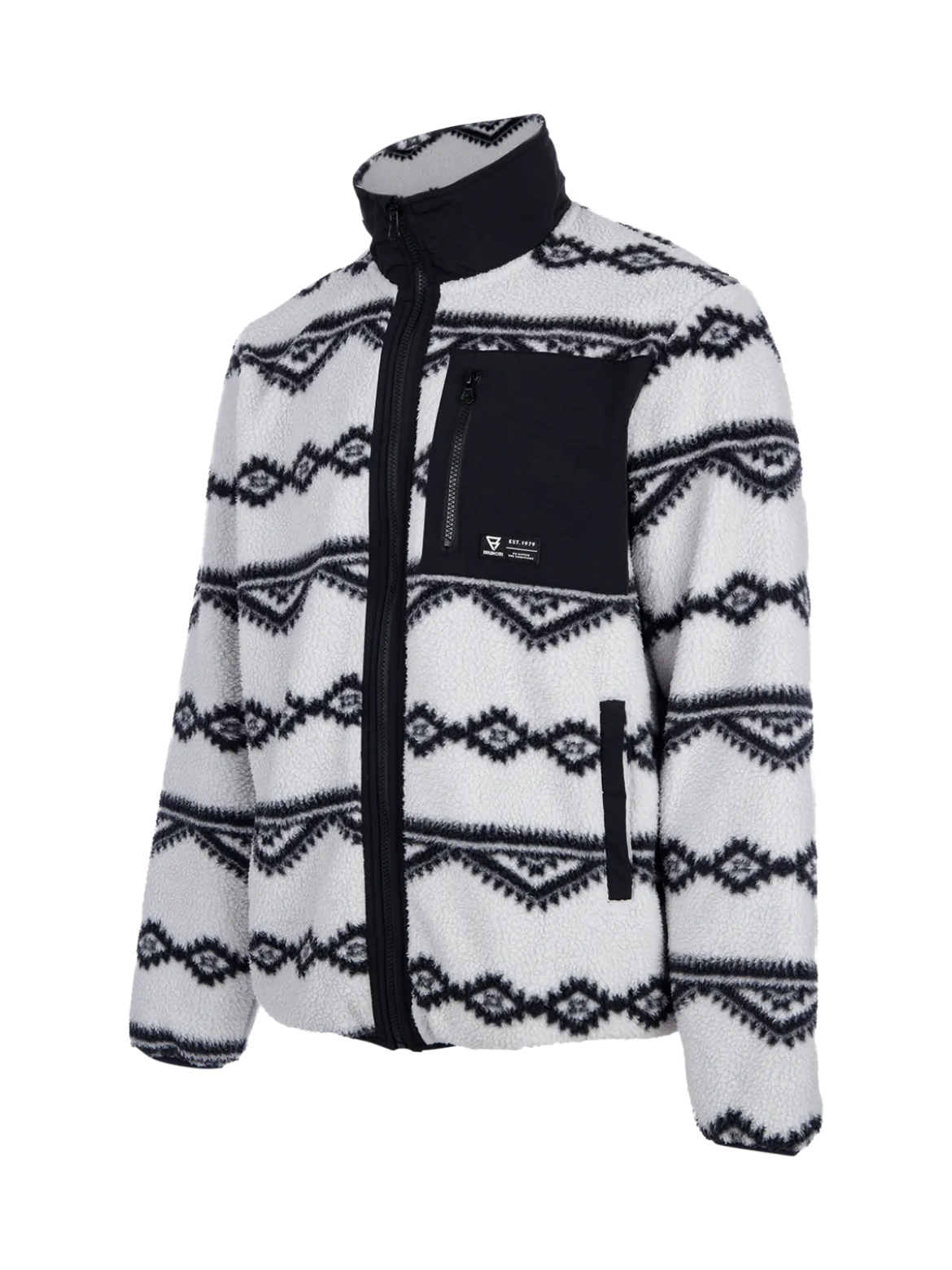 Kevio-Zip Men Urban Fleece | Soft Grey