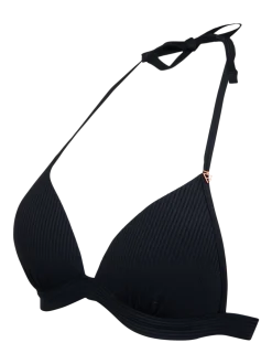 Lisselot-Rib Dames Bikini Top | Zwart