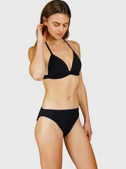 Lisselot-Rib Dames Bikini Top | Zwart