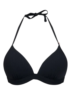 Lisselot-Rib Dames Bikini Top | Zwart