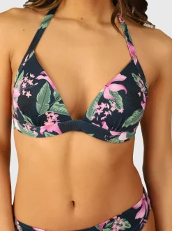 Lisselot-Tropicana Dames Halter Bikini Top | Indigo Blue
