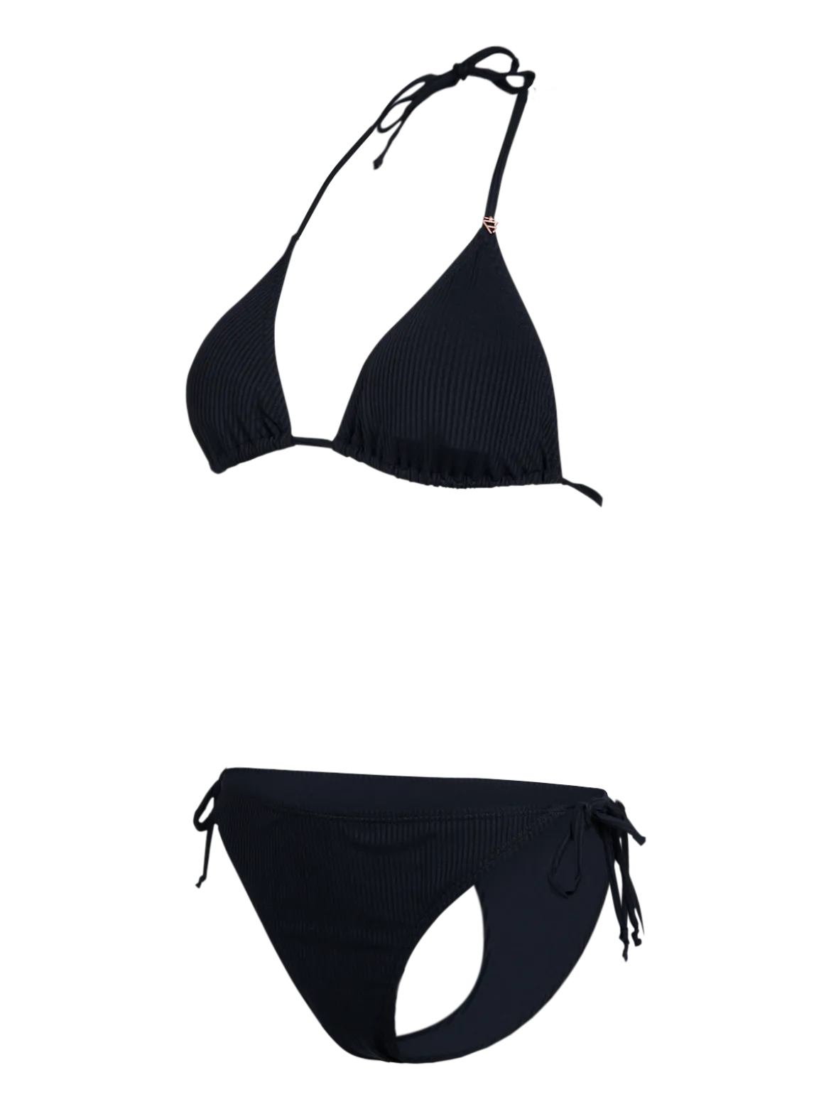 Lolly-Rib Dames Bikini | Zwart