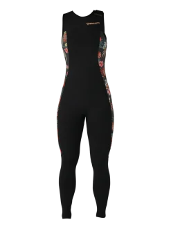 Long Jane 2mm Dames Wetsuit | Zwart + Rood