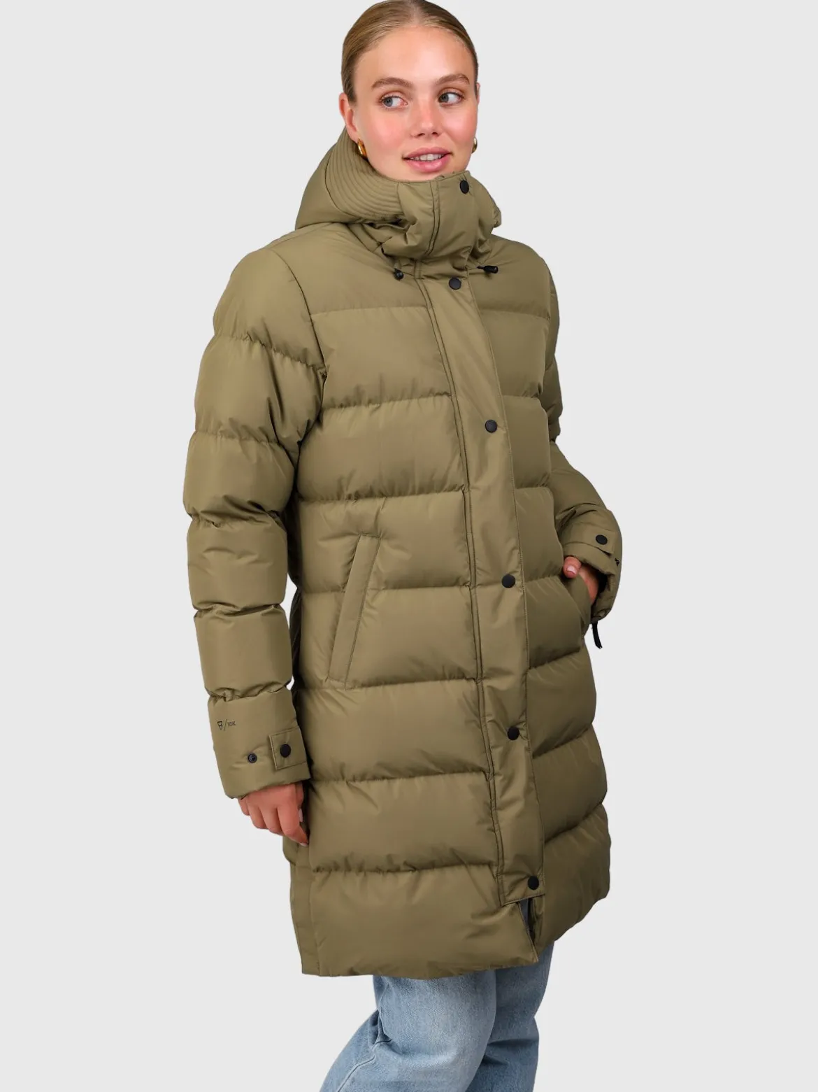 Madwell Dames Puffer Jas | Dusky Green
