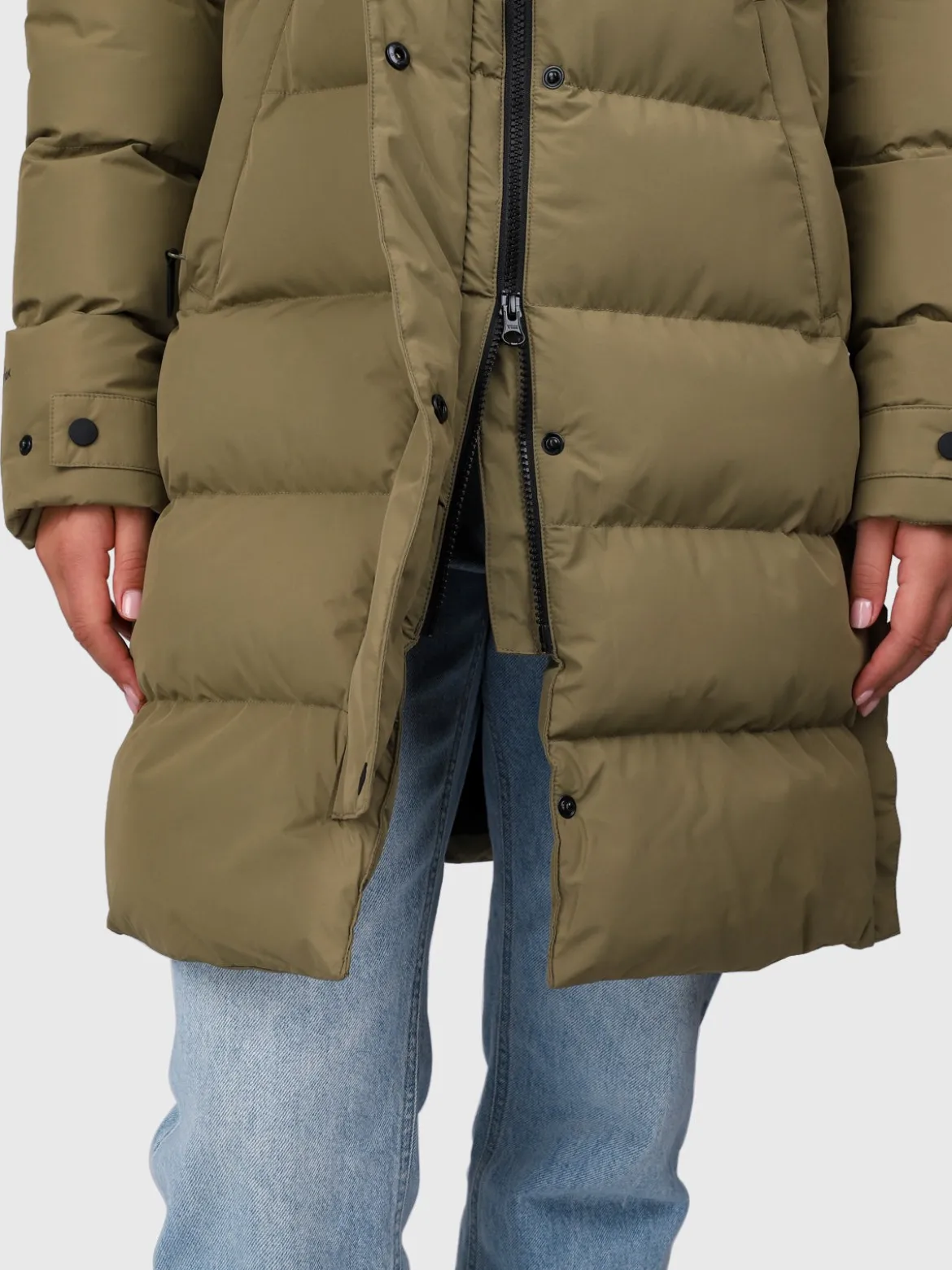Madwell Dames Puffer Jas | Dusky Green