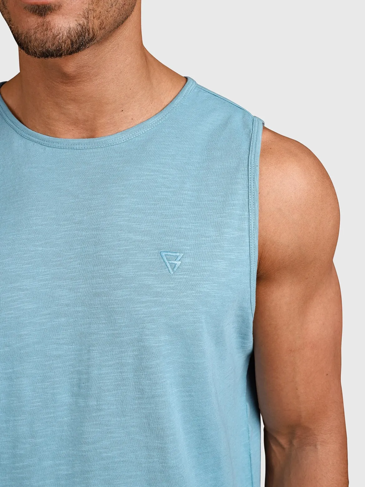 Malaku-Slub Heren Singlet | Adriatic Blue