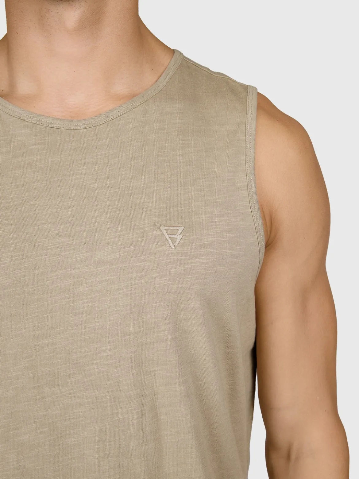 Malaku-Slub Heren Singlet | Chinchilla