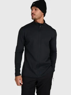 Mano-Zip Men Snow Fleece | Black