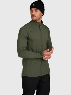 Mano-Zip Men Snow Fleece | Deep Green