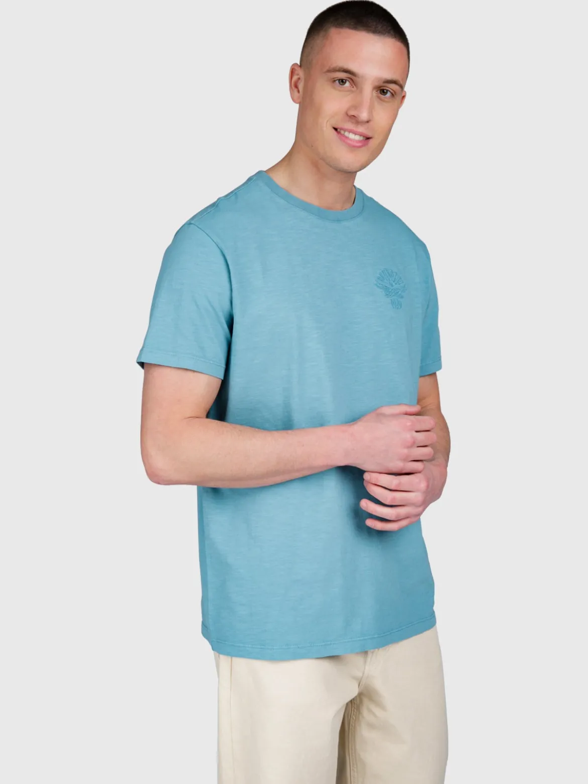 Mattey Heren T-shirt | Adriatic Blue