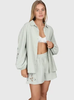 Maysa Dames Shirt | Aqua Grey