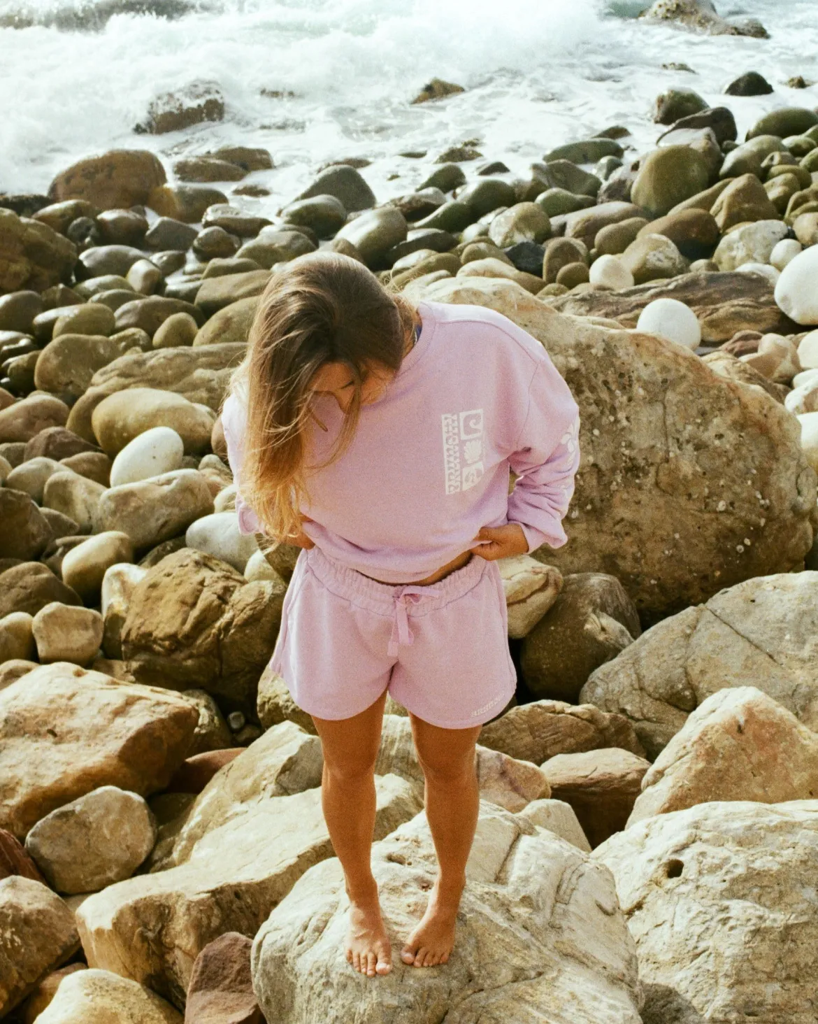 Milly Dames Sweat Short | Mauve Mist