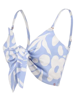 Nadine-Swirl Dames Top | Bluebell