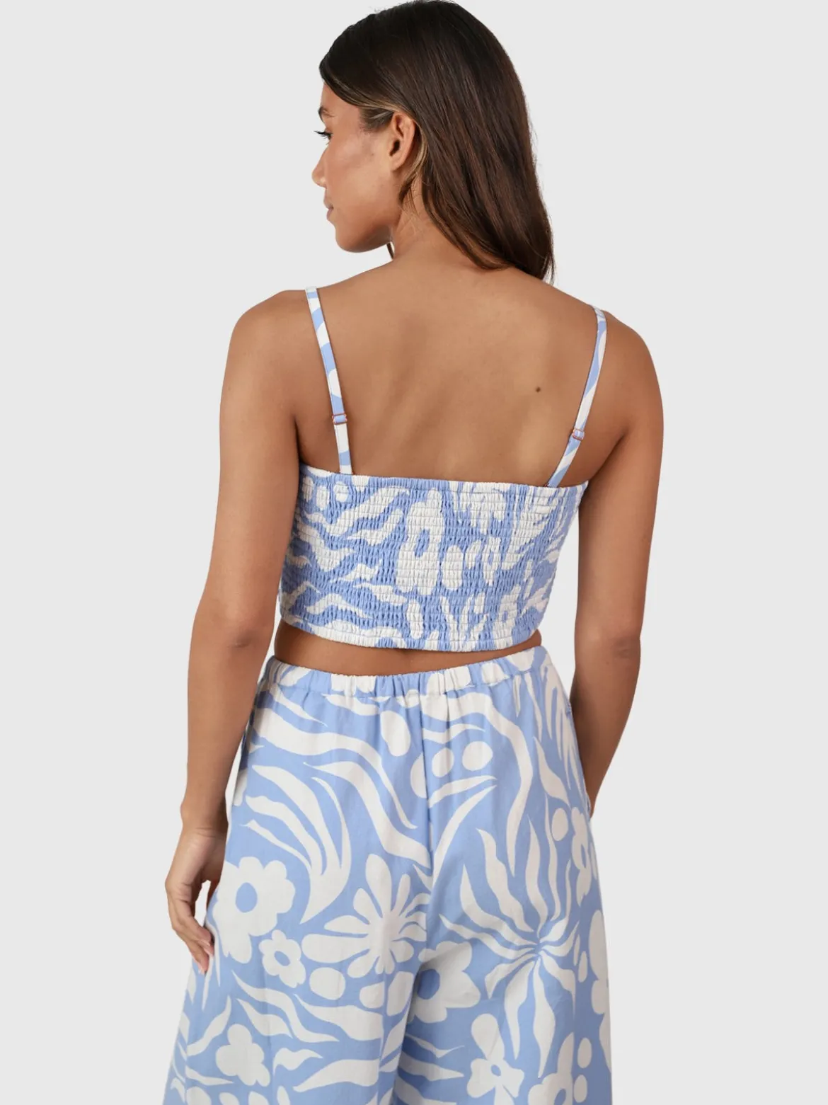Nadine-Swirl Dames Top | Bluebell