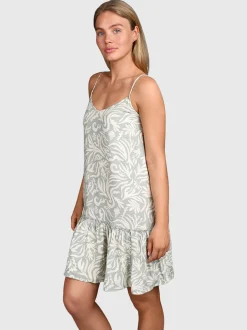 Nami-Print Dames Dress | Aqua Grey