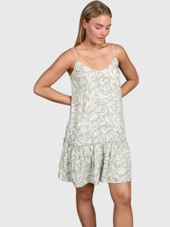 Nami-Print Dames Dress | Aqua Grey