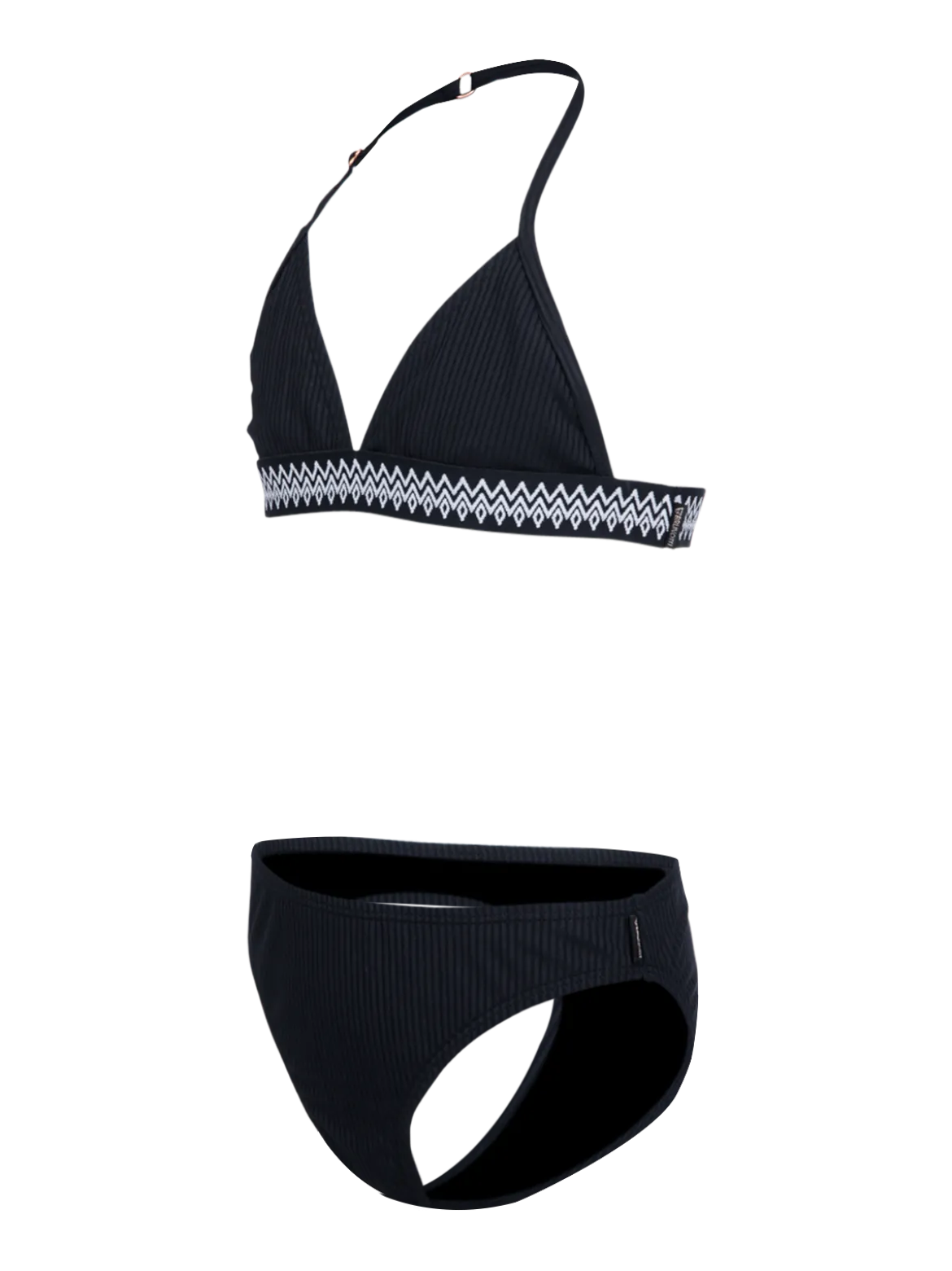 Nelle-Rib Meisjes Bikini | Zwart