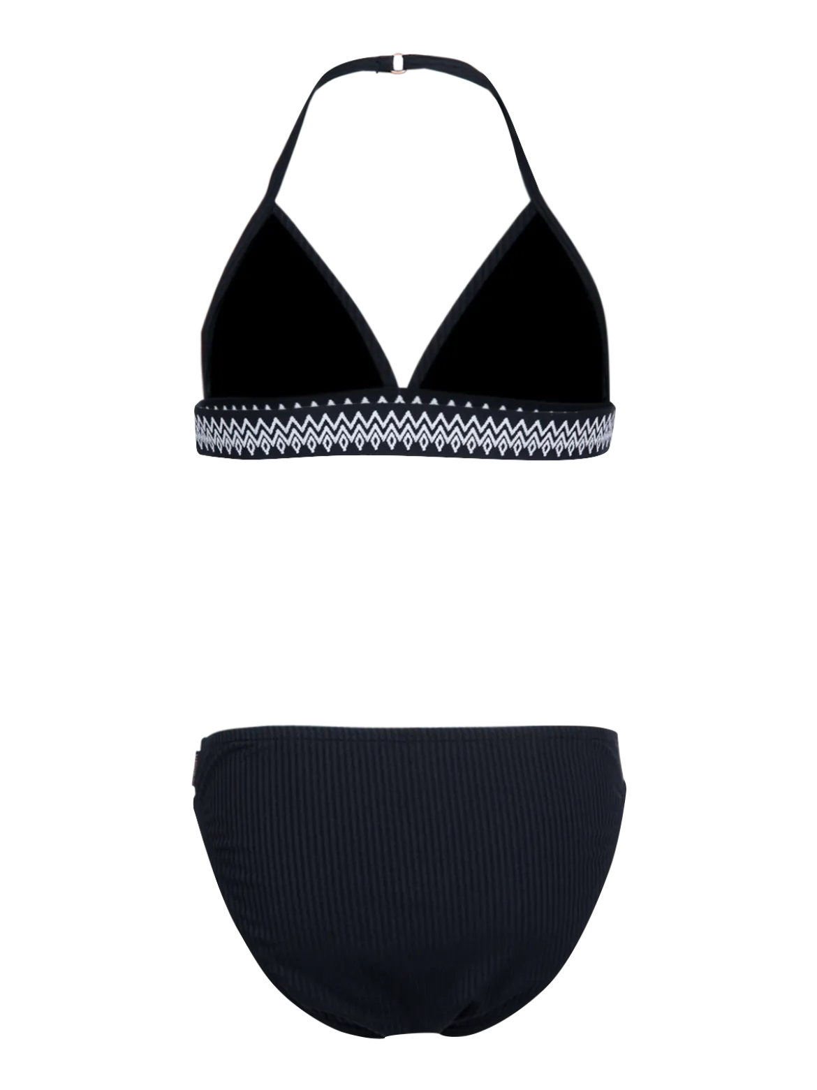 Nelle-Rib Meisjes Bikini | Zwart