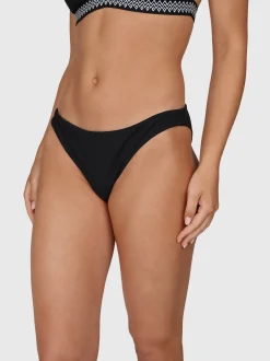 Nell-Rib Dames Bikini Broekje | Zwart