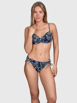 Nolestina-Print Dames Bikini Broekje | Zwart