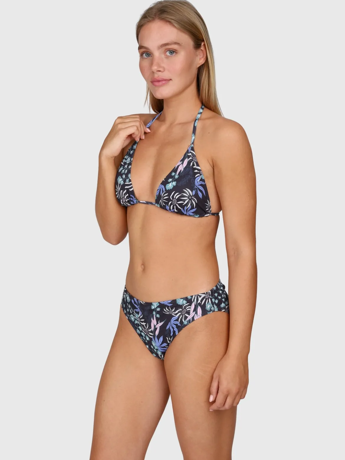 Nolina-Print Dames Bikini Broekje | Zwart