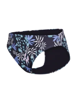 Nolina-Print Dames Bikini Broekje | Zwart