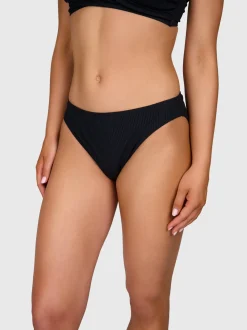 Nolina-Rib Dames Bikini Broekje | Zwart