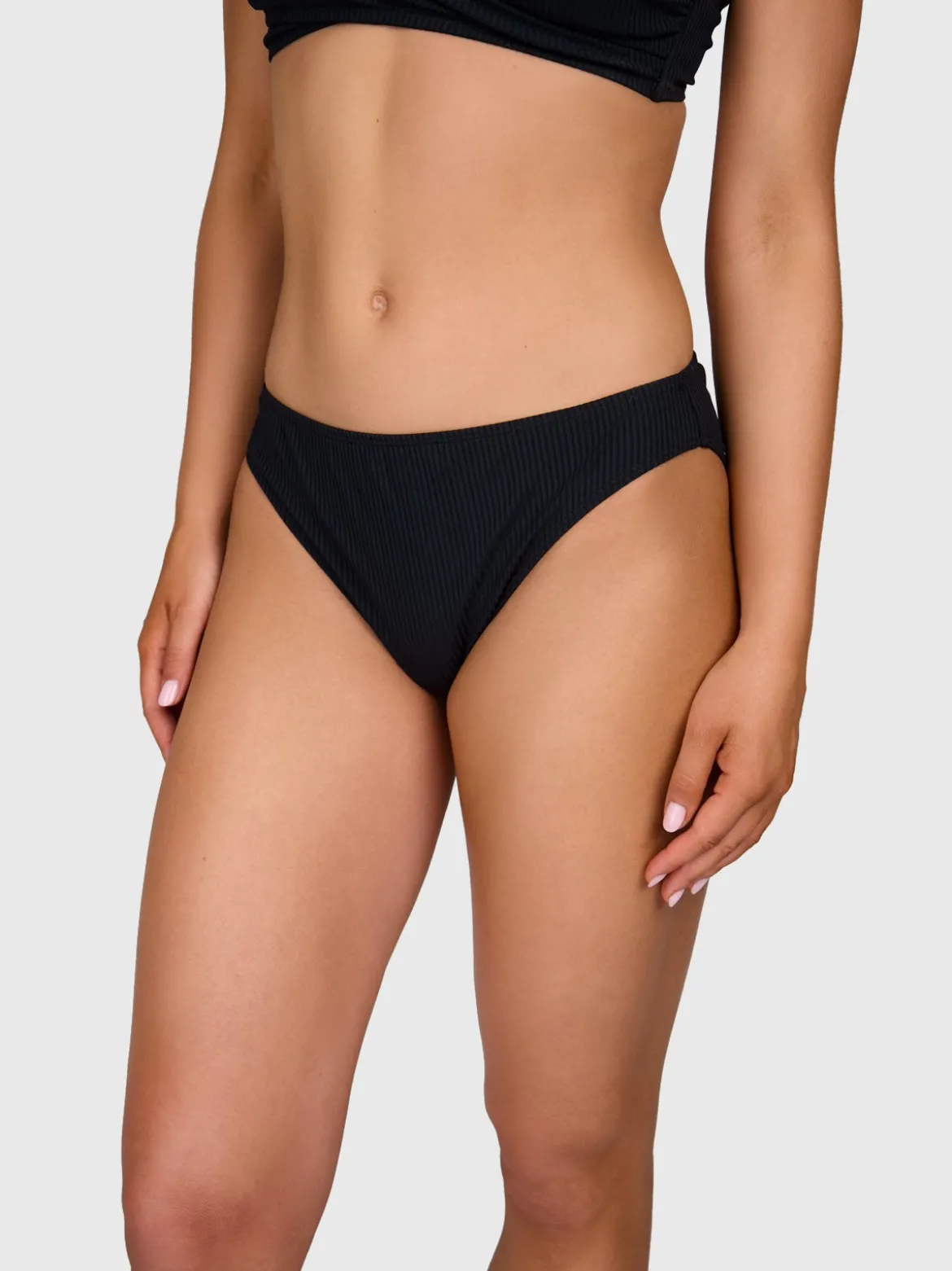 Nolina-Rib Dames Bikini Broekje | Zwart