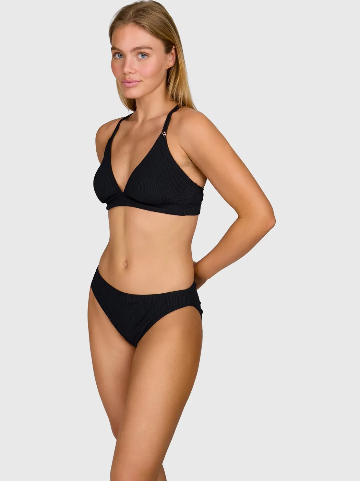 Nolina-Rib Dames Bikini Broekje | Zwart