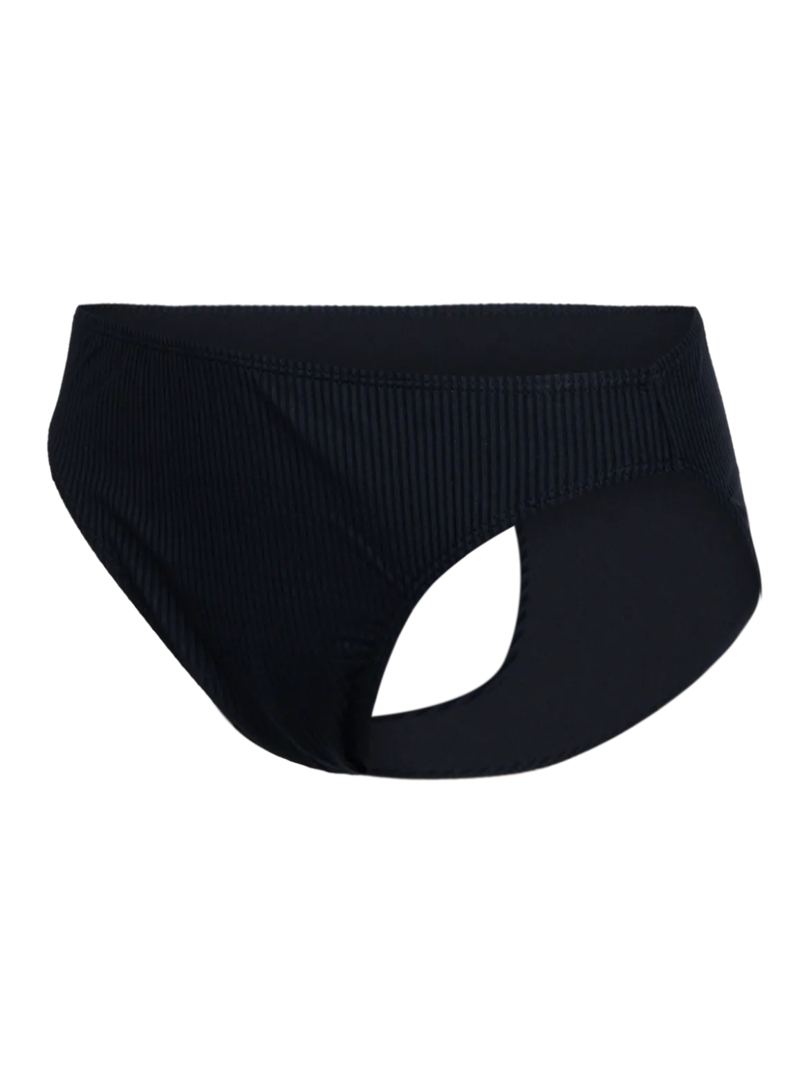 Nolina-Rib Dames Bikini Broekje | Zwart