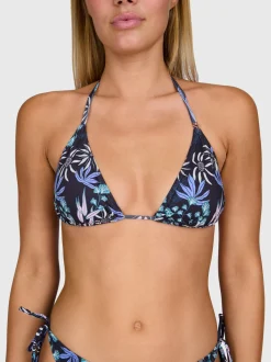 Novalee-Print Dames Bikini Top | Zwart