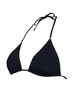 Novalee-Rib Dames Bikini Top | Zwart