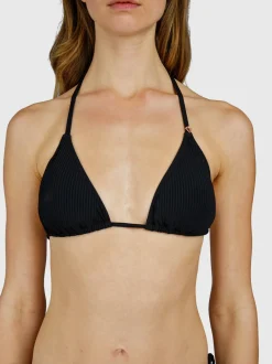 Novalee-Rib Dames Bikini Top | Zwart