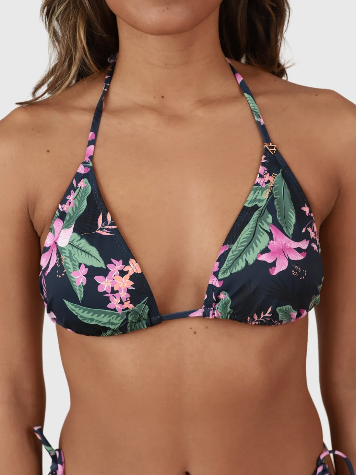 Novalee-Tropicana Dames Triangle Bikini Top | Indigo Blue