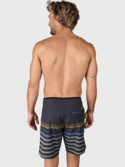 Paitor-Stripe Heren Boardshort | Blauw