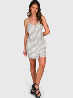 Pixey-Stripe Dames Jurk | Snow