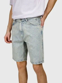 Relaxtime Heren Denim Shorts | Beige Blue Denim