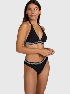Relay-Rib Dames Bikini Bottom | Zwart