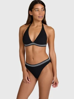 Relay-Rib Dames Bikini Bottom | Zwart