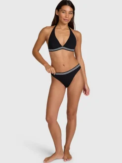 Relay-Rib Dames Bikini Top | Zwart