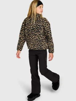 Rezany-Print Girls Snow Fleece | Black