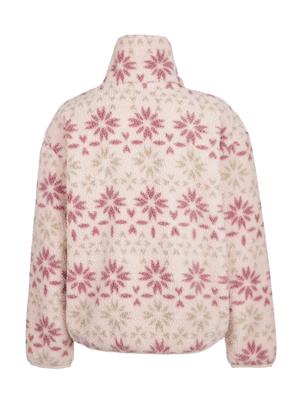 Rezany-Print Girls Snow Fleece | Sepia Rose