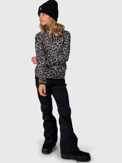 Rodiany-Print Girls Snow Fleece | Black