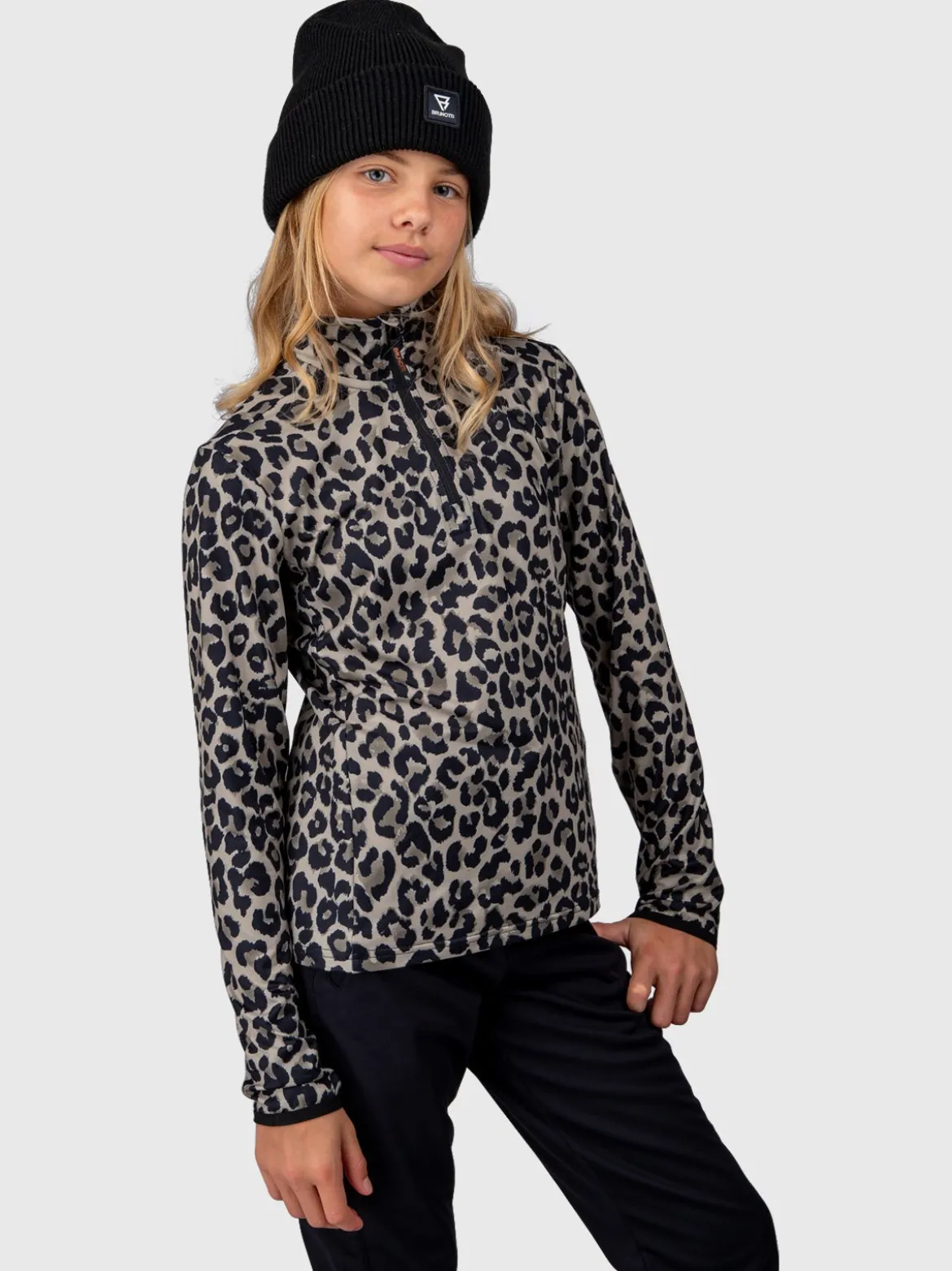 Rodiany-Print Girls Snow Fleece | Black
