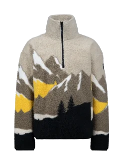 Rodrigy-Print Jongens Fleece | Zwart