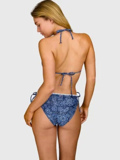 Rosy-Print Dames Bikini | Indigo Blue