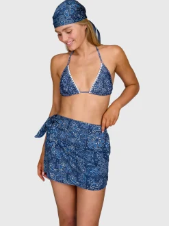 Rosy-Print Dames Bikini | Indigo Blue
